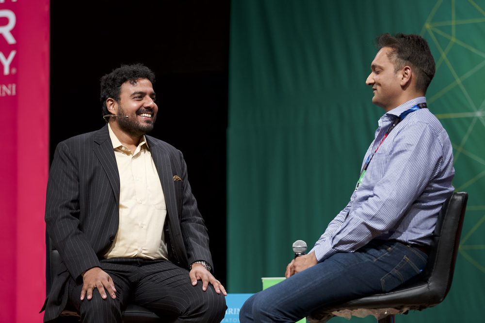 Two leaders in conversation on stage at Close The Deal